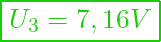  \boxed{ U_{3} = 7,16 V }