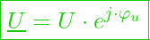  \boxed{ \underline{U} = U \cdot e^{j \cdot \varphi_u} }