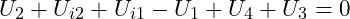 U_2 +U_{i2} + U_{i1} - U_1 + U_4 + U_3 = 0