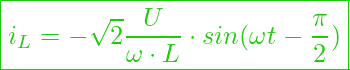  \boxed{ i_L = - \sqrt{2} \frac{U}{\omega \cdot L} \cdot sin(\omega t - \frac{\pi}{2})}