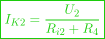  \boxed{ I_{K2} = \frac{U_2}{R_{i2} + R_4} }