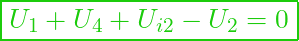  \boxed{ U_1 + U_4 + U_{i2} - U_2 = 0 }
