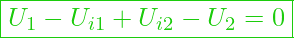  \boxed{U_1 - U_{i1} + U_{i2} - U_2 = 0 }
