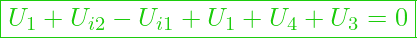  \boxed{U_1 +U_{i2} - U_{i1} + U_1 + U_4 + U_3 = 0 }