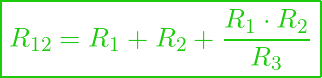  \boxed{R_{12} = R_1 + R_2 + \frac{R_1 \cdot R_2}{R_3}}