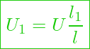  \boxed{U_1 = U \frac{l_1}{l}  }