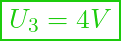  \boxed{ U_3 = 4 V }