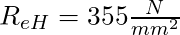 R_{eH} = 355 \frac{N}{mm^2}