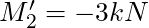 M_2' = -3 kN