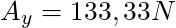A_y = 133,33 N