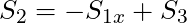 S_2 = - S_{1x} + S_3