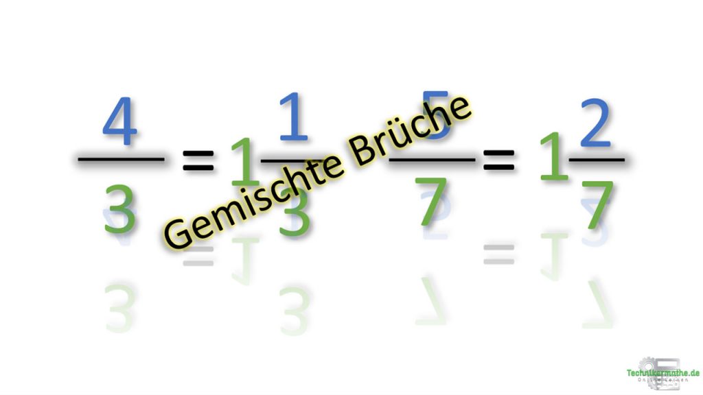 Gemischte Brüche Einfach erklärt 1a Technikermathe.de