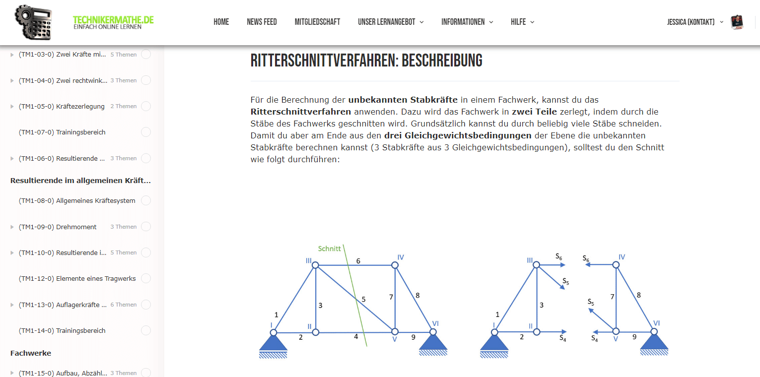Onlinekurs Technische Mechanik, Statik