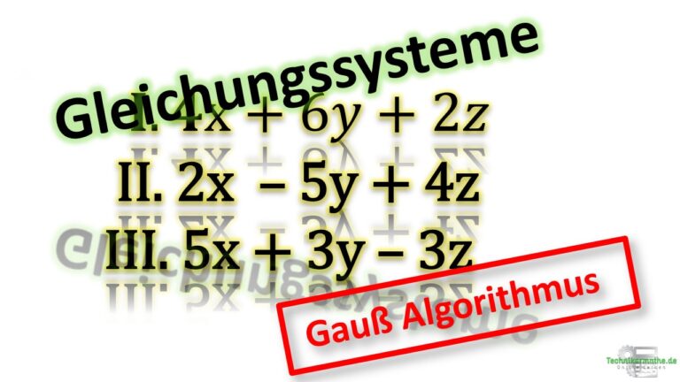 Gauß Algorithmus - Einfach erklärt! 1a [Mit Videos]