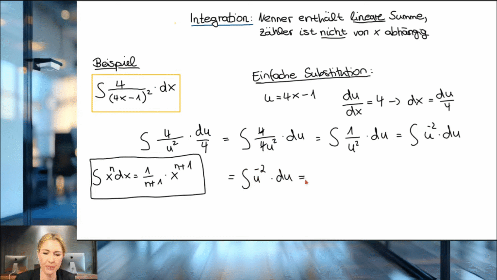 Integration, gebrochenrationale, Funktion